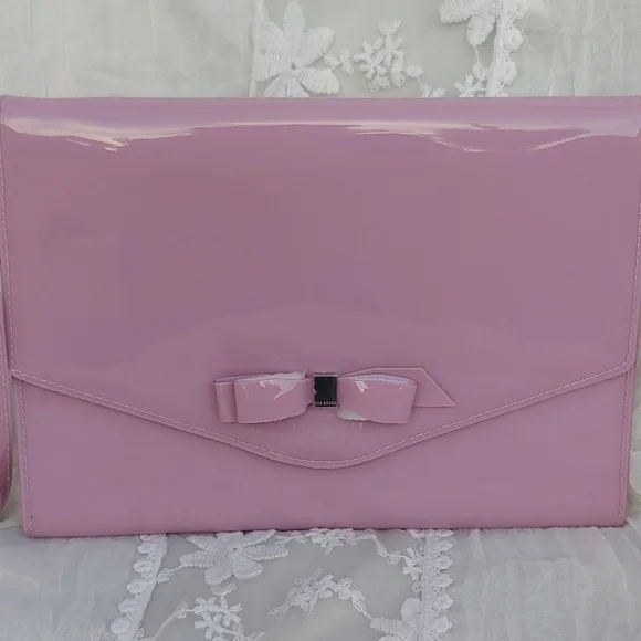 🐰Ted Baker Cersei Lilac Envelope Clutch,NWT - Picture 3 of 14
